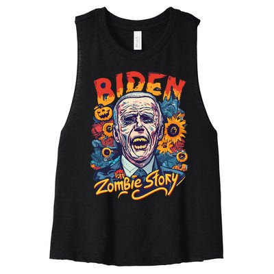 Biden Halloween Women's Racerback Cropped Tank