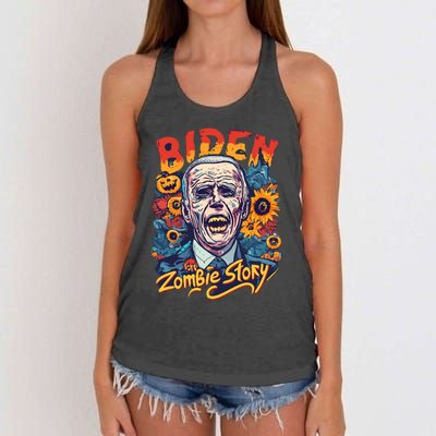 Biden Halloween Women's Knotted Racerback Tank