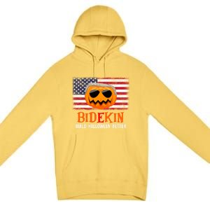 Build Halloween Better Halloween Biden Supporter Cool Gift Premium Pullover Hoodie