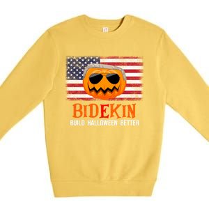 Build Halloween Better Halloween Biden Supporter Cool Gift Premium Crewneck Sweatshirt