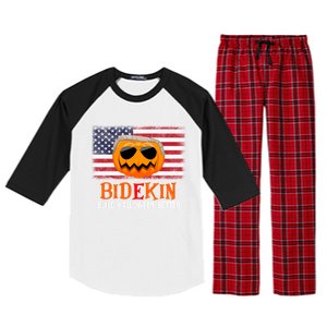 Build Halloween Better Halloween Biden Supporter Cool Gift Raglan Sleeve Pajama Set