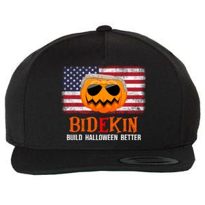 Build Halloween Better Halloween Biden Supporter Cool Gift Wool Snapback Cap