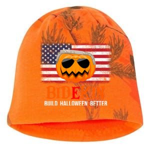 Build Halloween Better Halloween Biden Supporter Cool Gift Kati - Camo Knit Beanie