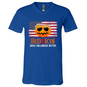 Build Halloween Better Halloween Biden Supporter Cool Gift V-Neck T-Shirt