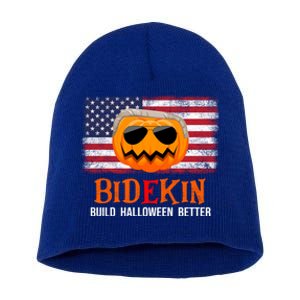 Build Halloween Better Halloween Biden Supporter Cool Gift Short Acrylic Beanie