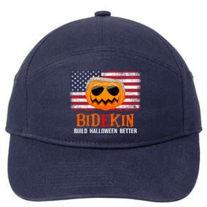 Build Halloween Better Halloween Biden Supporter Cool Gift 7-Panel Snapback Hat