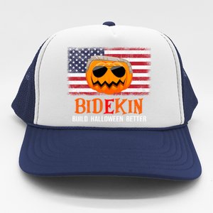 Build Halloween Better Halloween Biden Supporter Cool Gift Trucker Hat