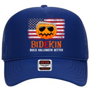 Build Halloween Better Halloween Biden Supporter Cool Gift High Crown Mesh Back Trucker Hat