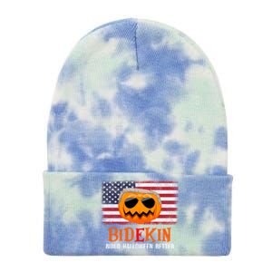 Build Halloween Better Halloween Biden Supporter Cool Gift Tie Dye 12in Knit Beanie