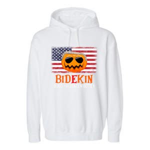 Build Halloween Better Halloween Biden Supporter Cool Gift Garment-Dyed Fleece Hoodie