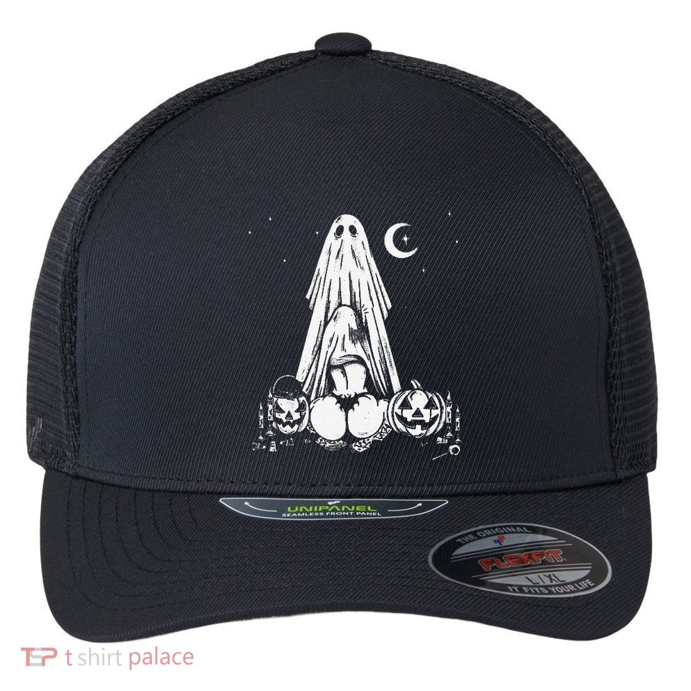 Boojob Halloween Boo Flexfit Unipanel Trucker Cap