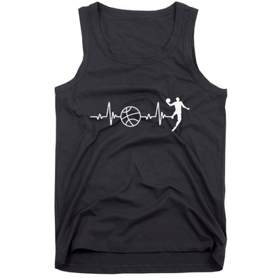 Basketball Heartbeat Basketball lovers player Tank Top