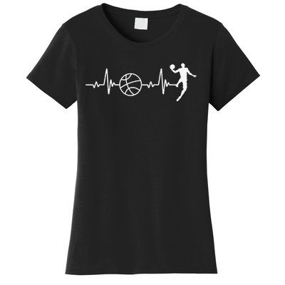 Basketball Heartbeat Basketball lovers player Women's T-Shirt