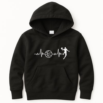 Basketball Heartbeat Basketball lovers player Kids Hoodie
