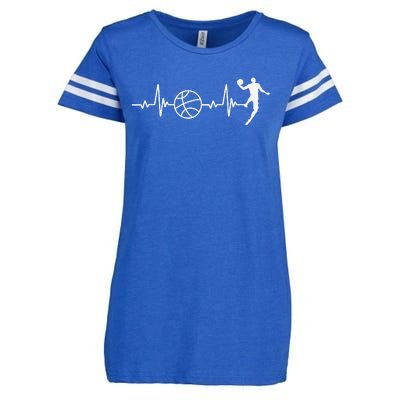 Basketball Heartbeat Basketball lovers player Enza Ladies Jersey Football T-Shirt