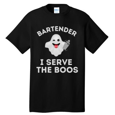 Bartender Halloween Bartender Ghost I Serve The Boos Gift Tall T-Shirt