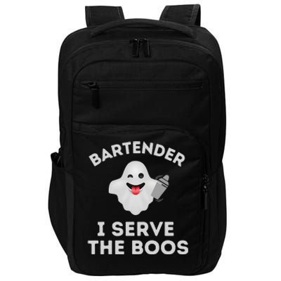 Bartender Halloween Bartender Ghost I Serve The Boos Gift Impact Tech Backpack