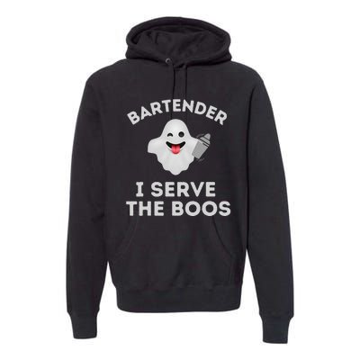 Bartender Halloween Bartender Ghost I Serve The Boos Gift Premium Hoodie