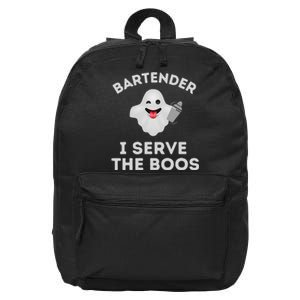 Bartender Halloween Bartender Ghost I Serve The Boos Gift 16 in Basic Backpack