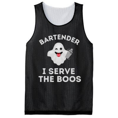 Bartender Halloween Bartender Ghost I Serve The Boos Gift Mesh Reversible Basketball Jersey Tank