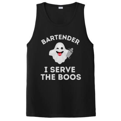 Bartender Halloween Bartender Ghost I Serve The Boos Gift PosiCharge Competitor Tank