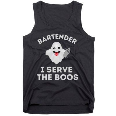 Bartender Halloween Bartender Ghost I Serve The Boos Gift Tank Top