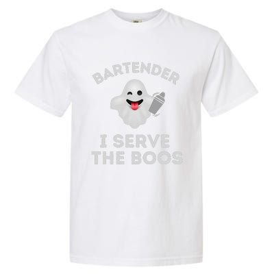 Bartender Halloween Bartender Ghost I Serve The Boos Gift Garment-Dyed Heavyweight T-Shirt