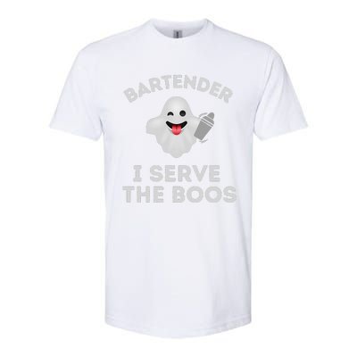 Bartender Halloween Bartender Ghost I Serve The Boos Gift Softstyle CVC T-Shirt