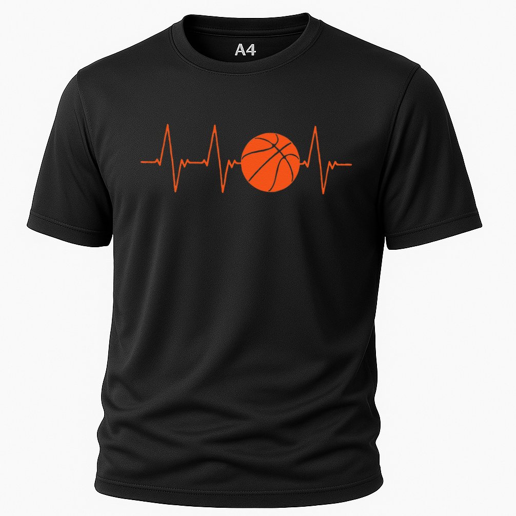 Basketball Heartbeat Basketball lovers player Cooling Performance Crew T-Shirt