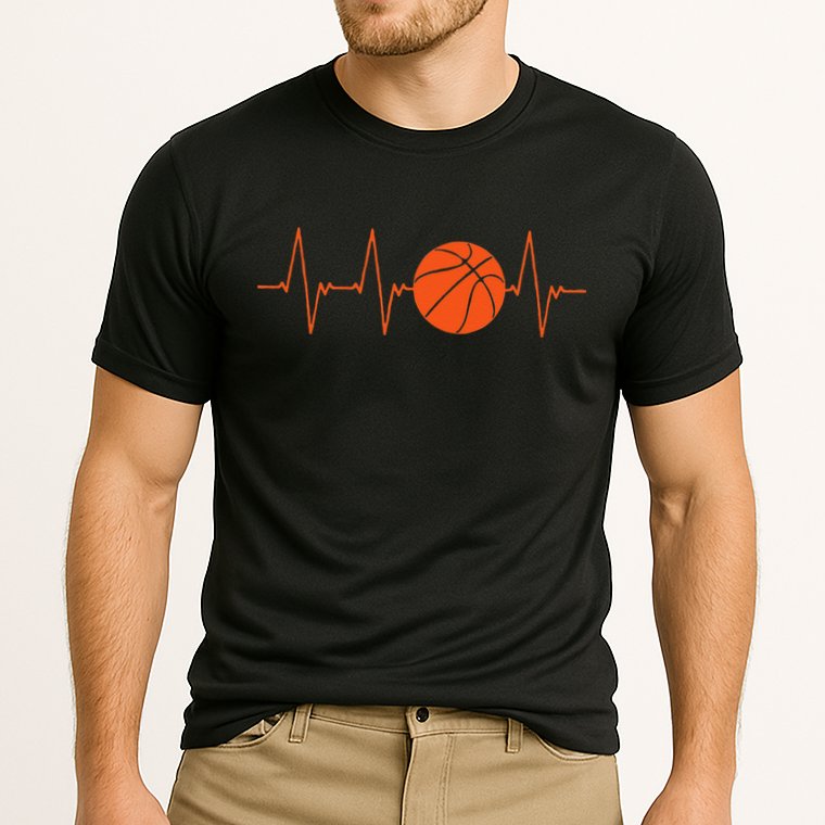 Basketball Heartbeat Basketball lovers player Cooling Performance Crew T-Shirt