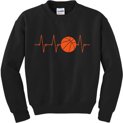 Basketball Heartbeat Basketball lovers player Kids Sweatshirt