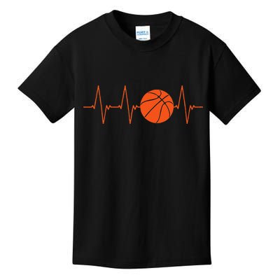 Basketball Heartbeat Basketball lovers player Kids T-Shirt