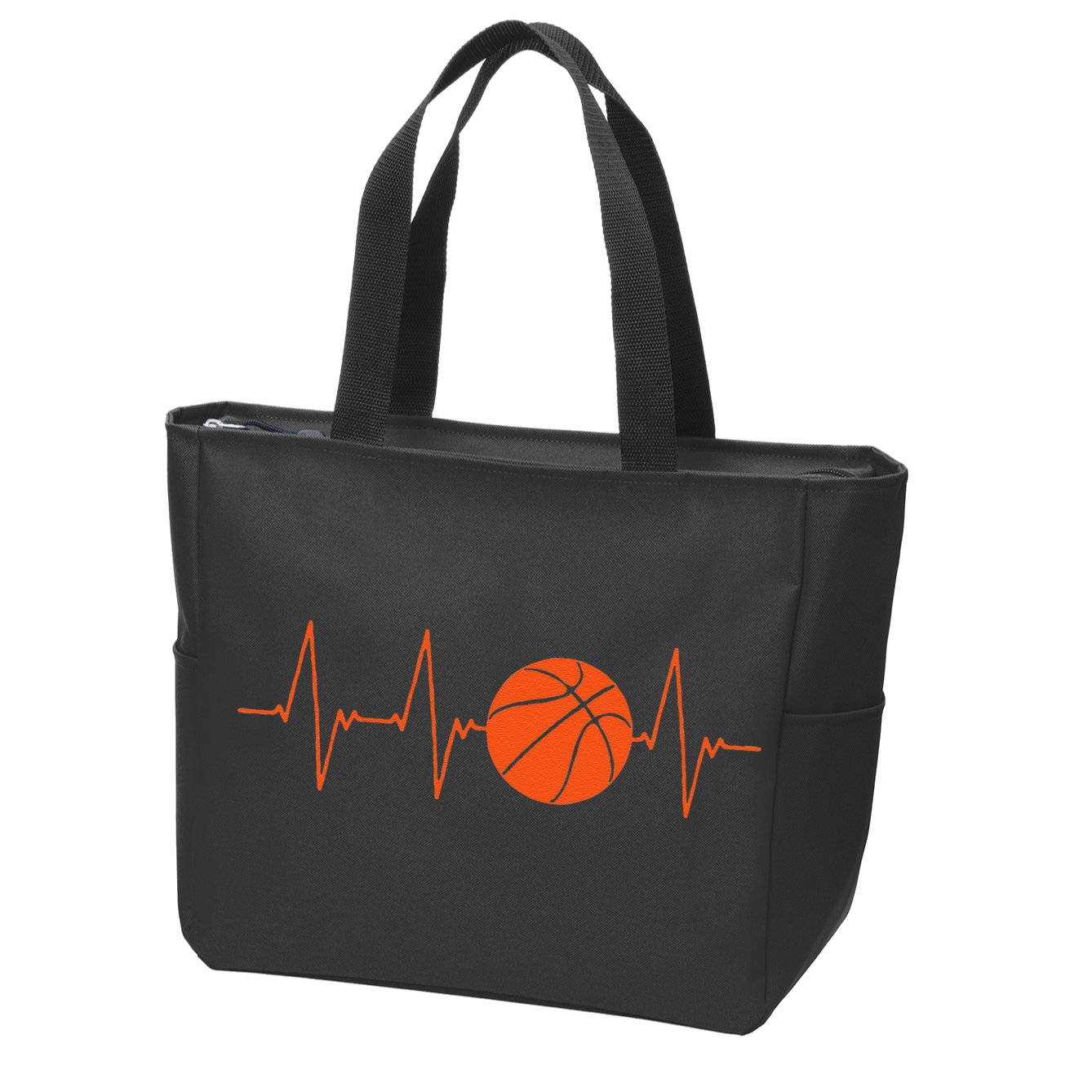 Basketball Heartbeat Basketball lovers player Zip Tote Bag