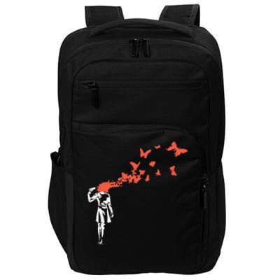 Banksy Headshot Butterfly Impact Tech Backpack