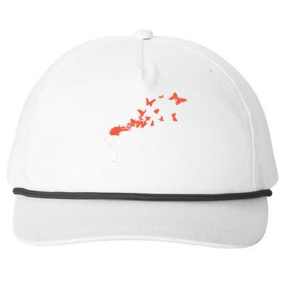 Banksy Headshot Butterfly Snapback Five-Panel Rope Hat