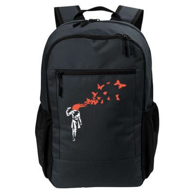 Banksy Headshot Butterfly Daily Commute Backpack