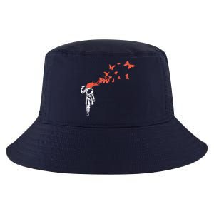 Banksy Headshot Butterfly Cool Comfort Performance Bucket Hat