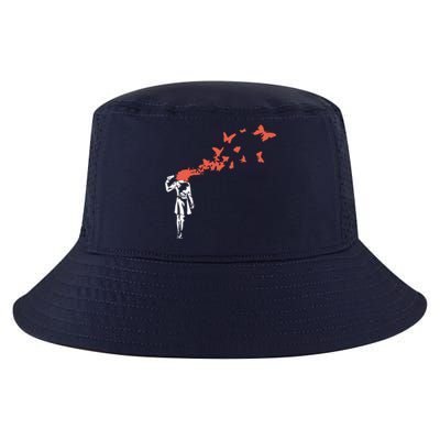 Banksy Headshot Butterfly Cool Comfort Performance Bucket Hat