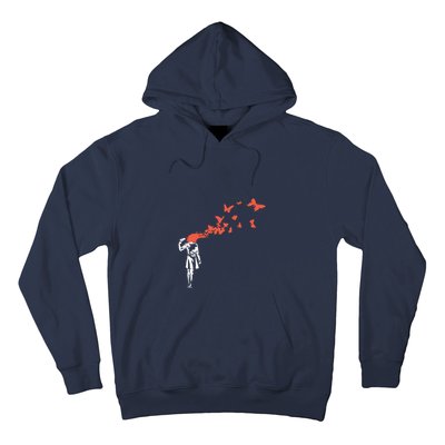 Banksy Headshot Butterfly Hoodie