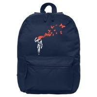 Banksy Headshot Butterfly 16 in Basic Backpack