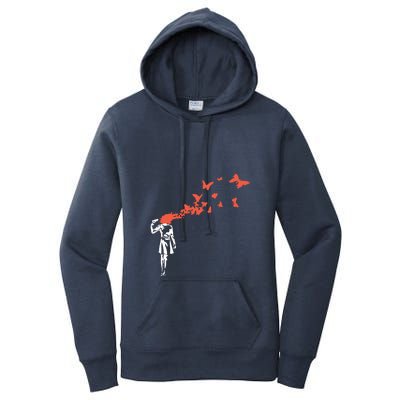 Banksy Headshot Butterfly Women's Pullover Hoodie