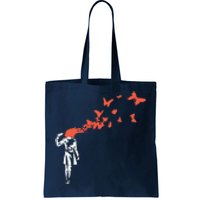 Banksy Headshot Butterfly Tote Bag