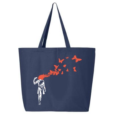 Banksy Headshot Butterfly 25L Jumbo Tote