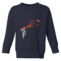 Banksy Headshot Butterfly Toddler Sweatshirt