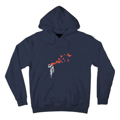 Banksy Headshot Butterfly Tall Hoodie