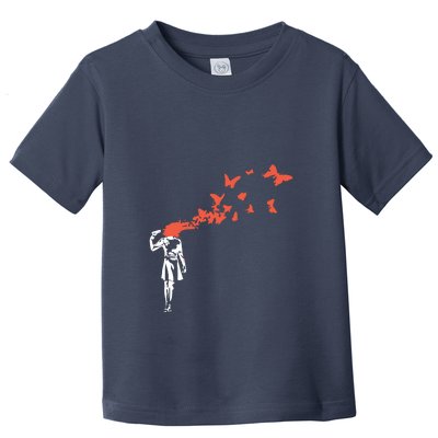 Banksy Headshot Butterfly Toddler T-Shirt