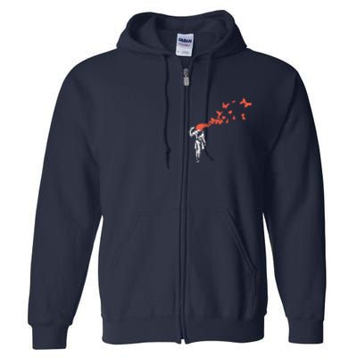 Banksy Headshot Butterfly Full Zip Hoodie