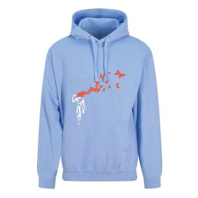 Banksy Headshot Butterfly Unisex Surf Hoodie