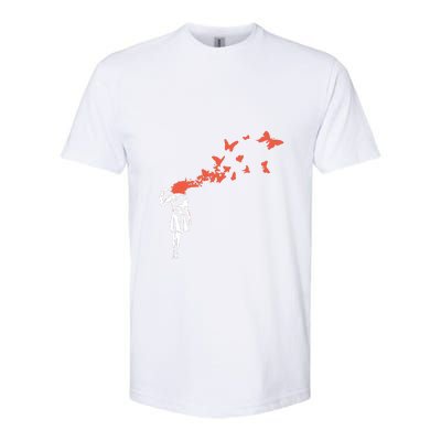 Banksy Headshot Butterfly Softstyle CVC T-Shirt