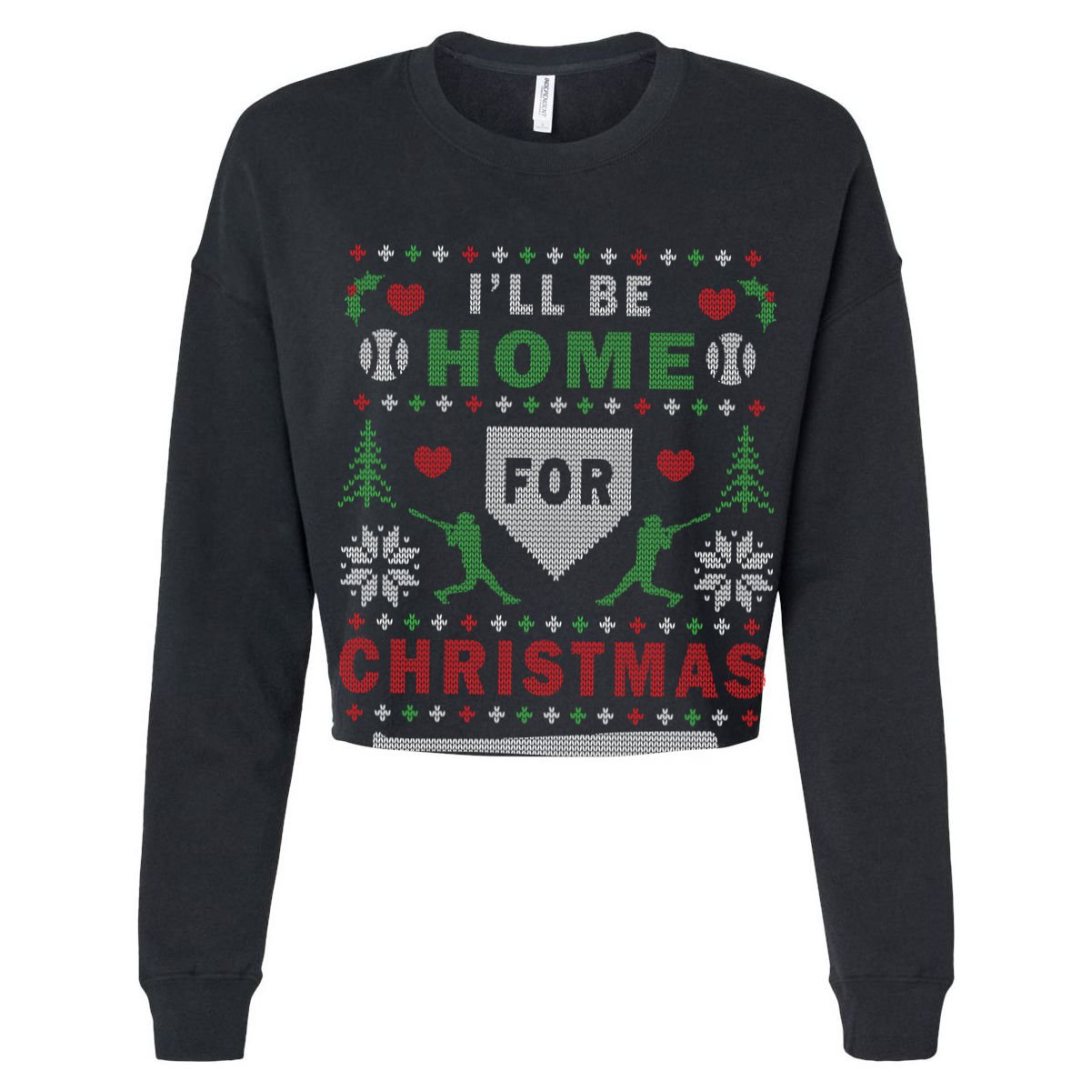 Be Home Baseball Ugly Christmas Sweater Pattern Gift Cooling Performance Crew T-Shirt